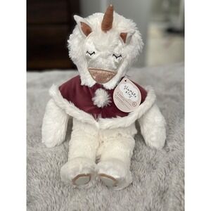 Slumberkins Unicorn Plush Stuffed Animal White Burgundy Cape Sparkle Face 3+
